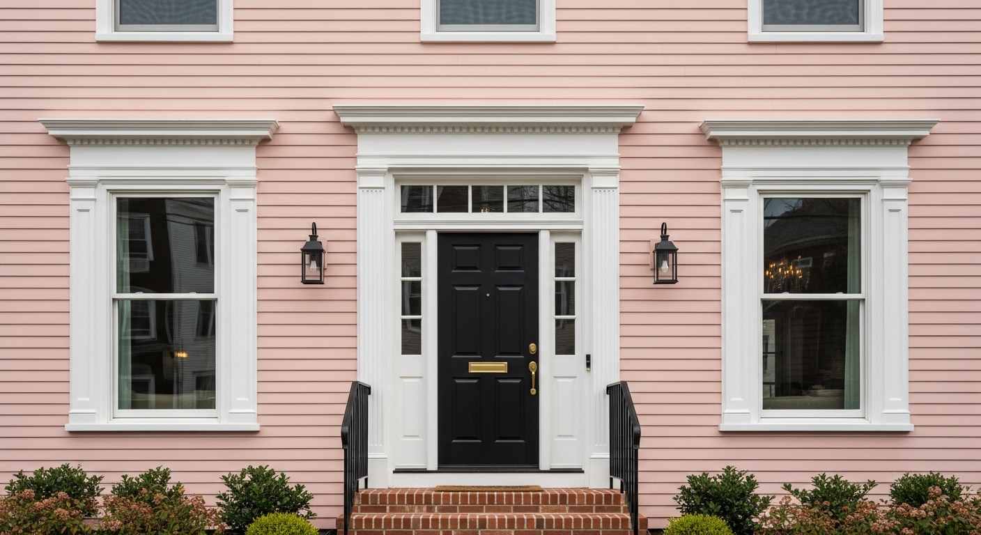Soft Blush exterior with White Trim
