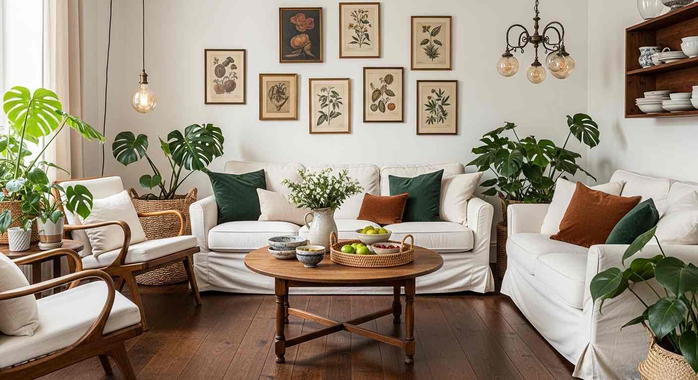 Earthy French Country Living Room