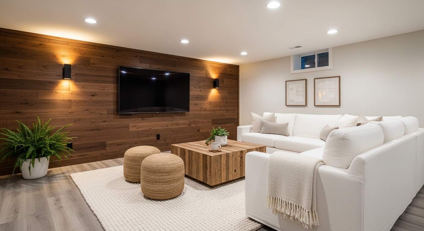Accent wall Basement