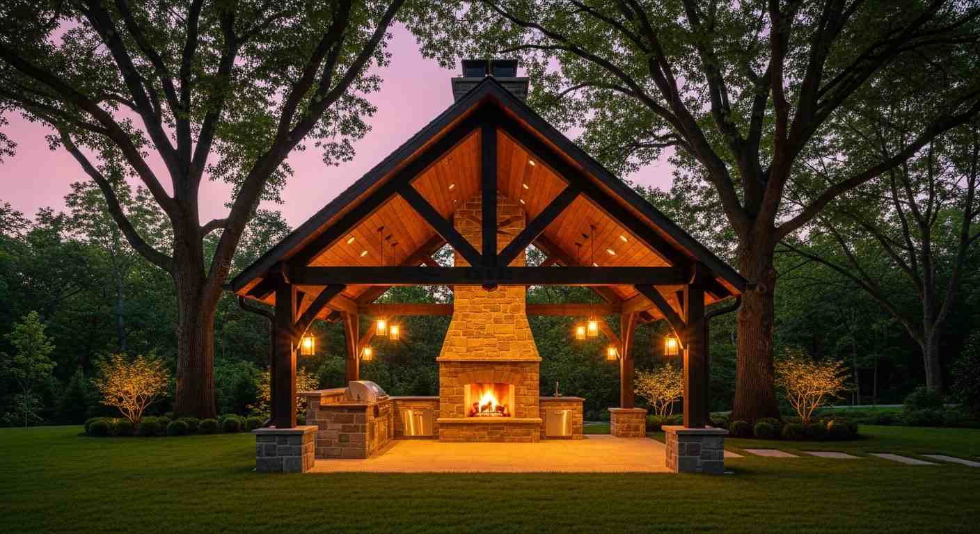 Outdoor Fireplace Pavilion