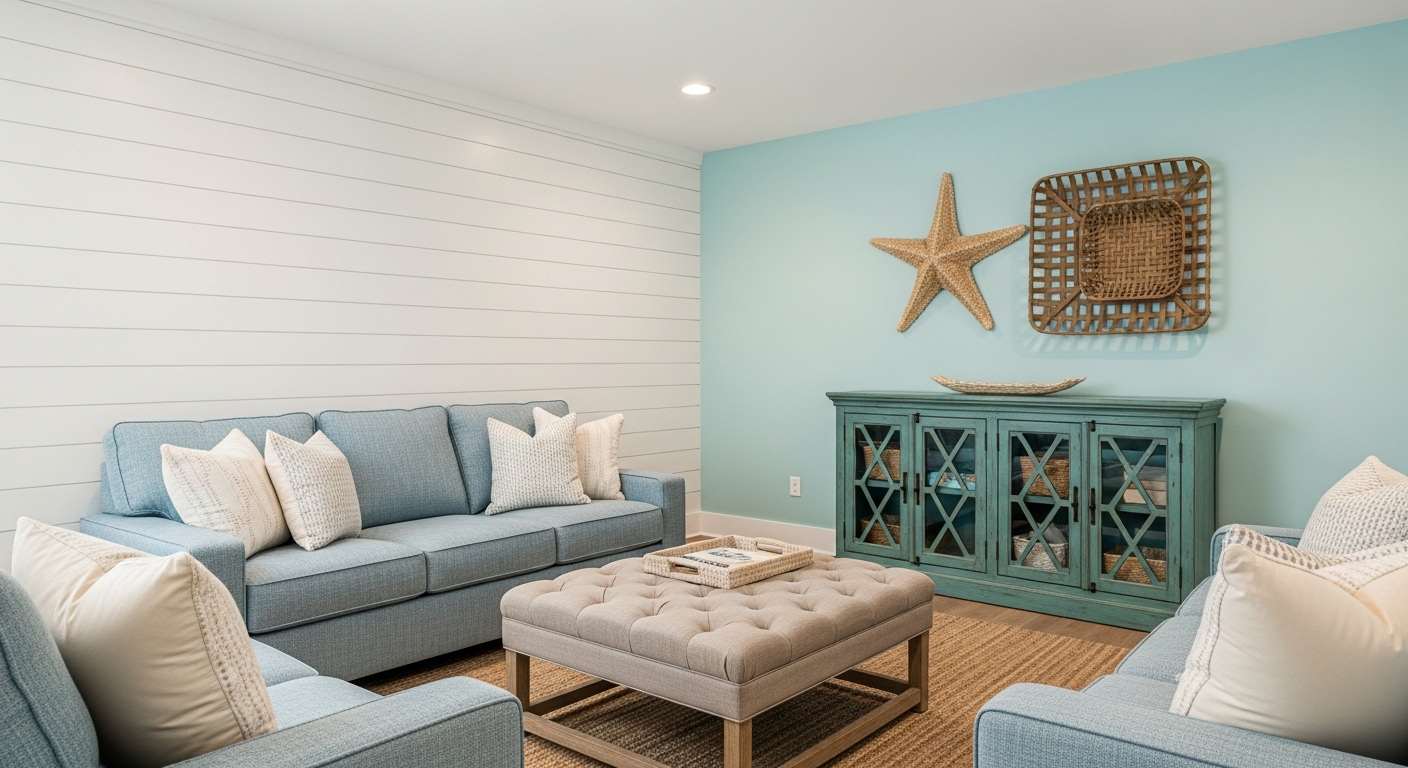 Aqua Accent Wall
