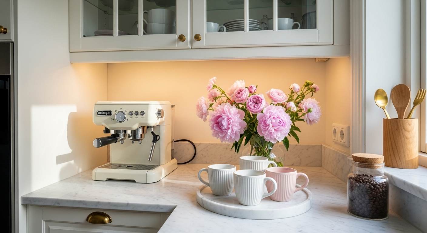 Minimalist Corner Coffee Nook