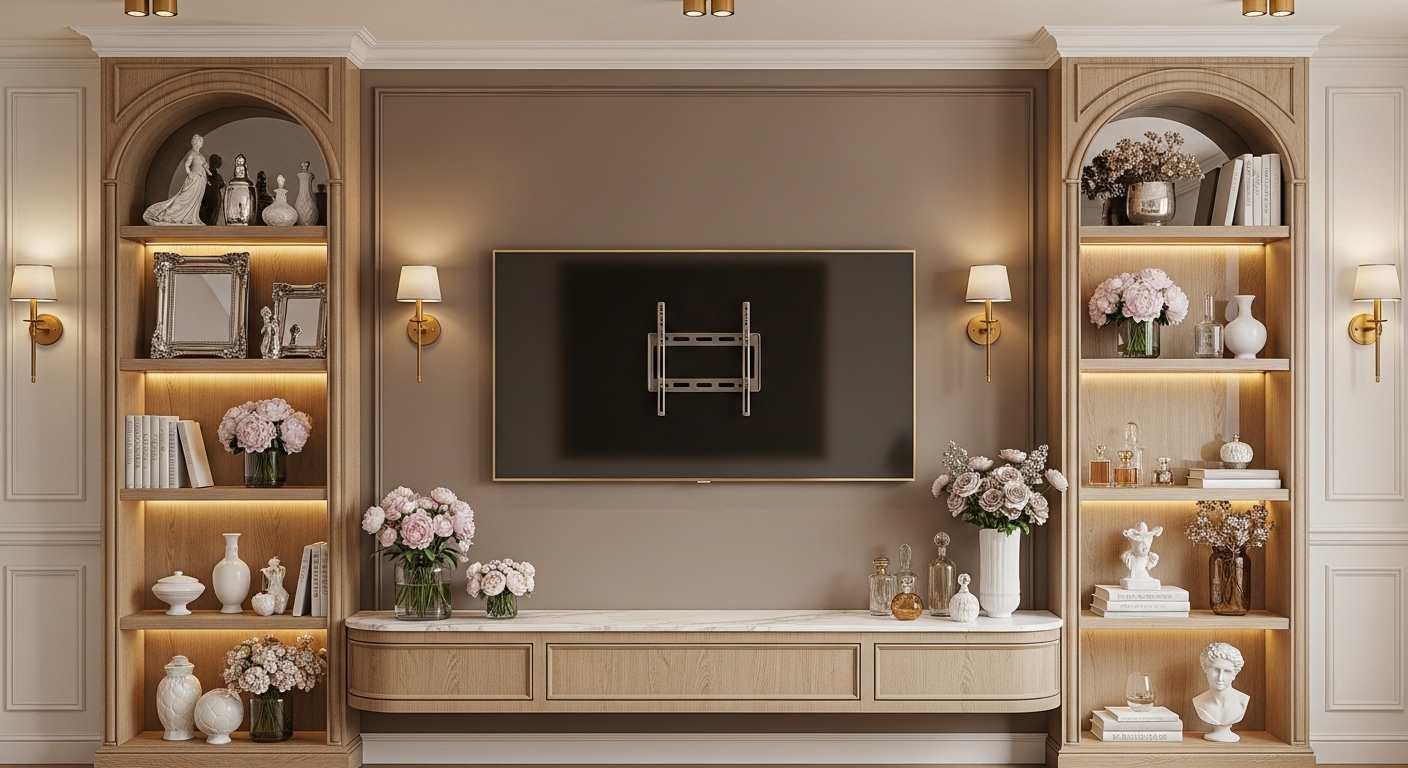  Salon-Style Taupe Accent Wall