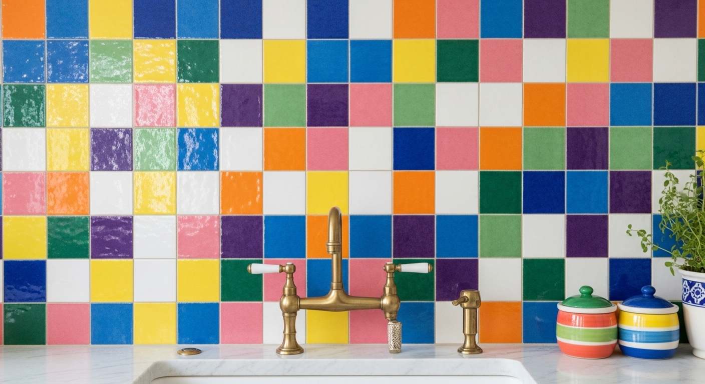 Vibrant Backsplash Ideas