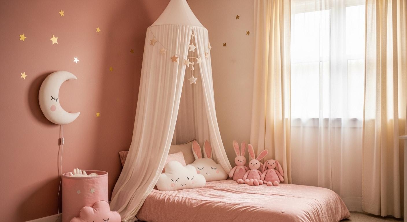 Pink Starry night canopy