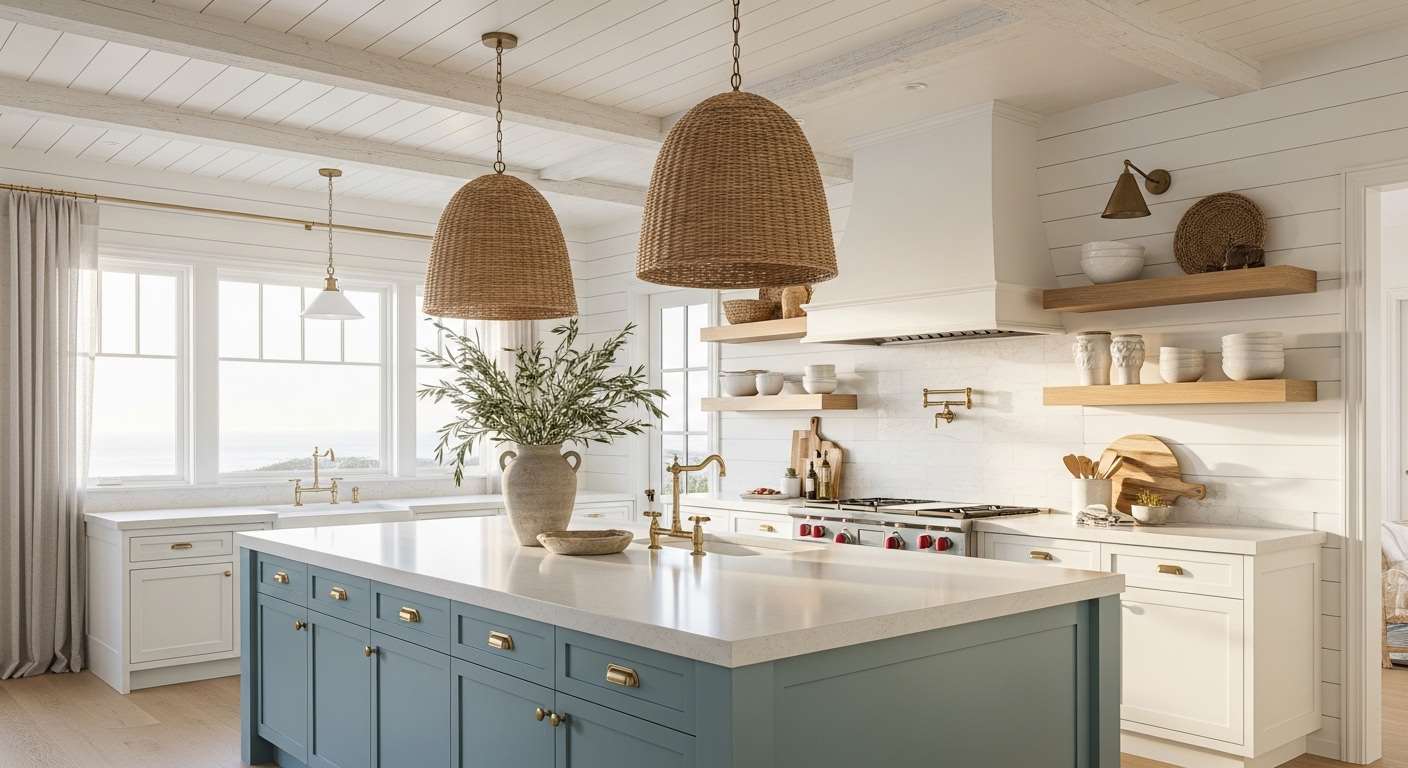  Soft Blue Coastal Kitchen 