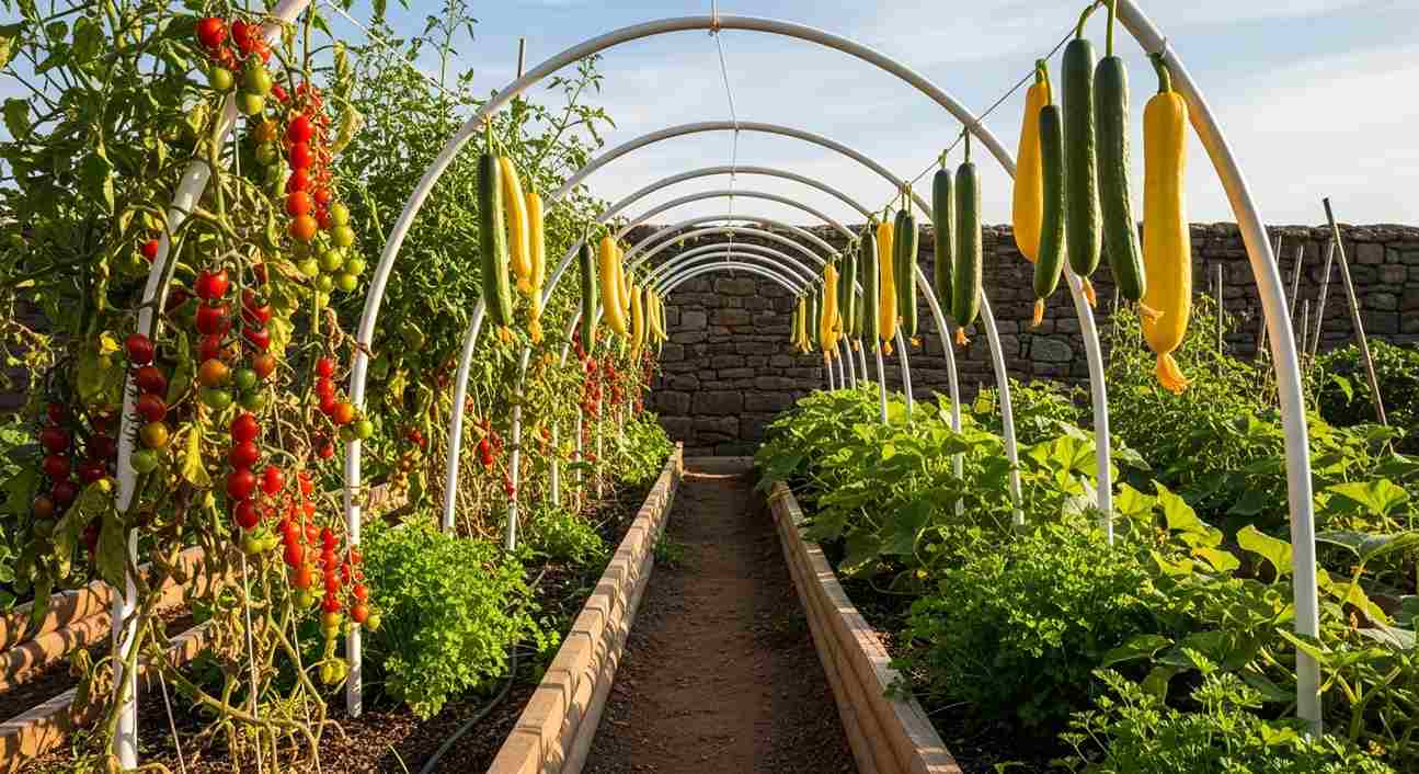 Arched Tunnel Vegetable Garden