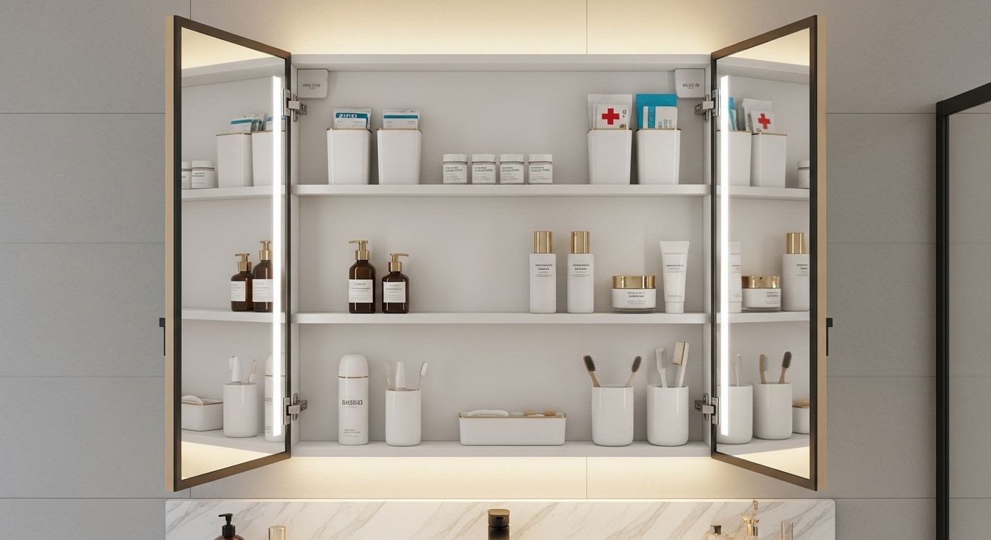  Cabinet with Mirrored Doors