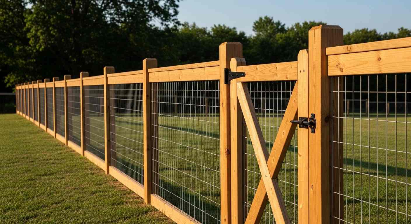 Natural pressure-treated wood + wire run