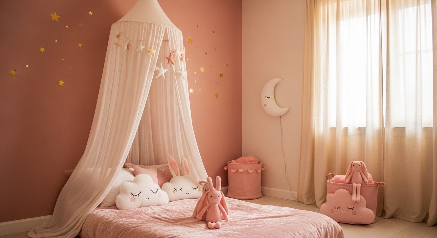 Boho Aesthetic Girls' Bedroom 