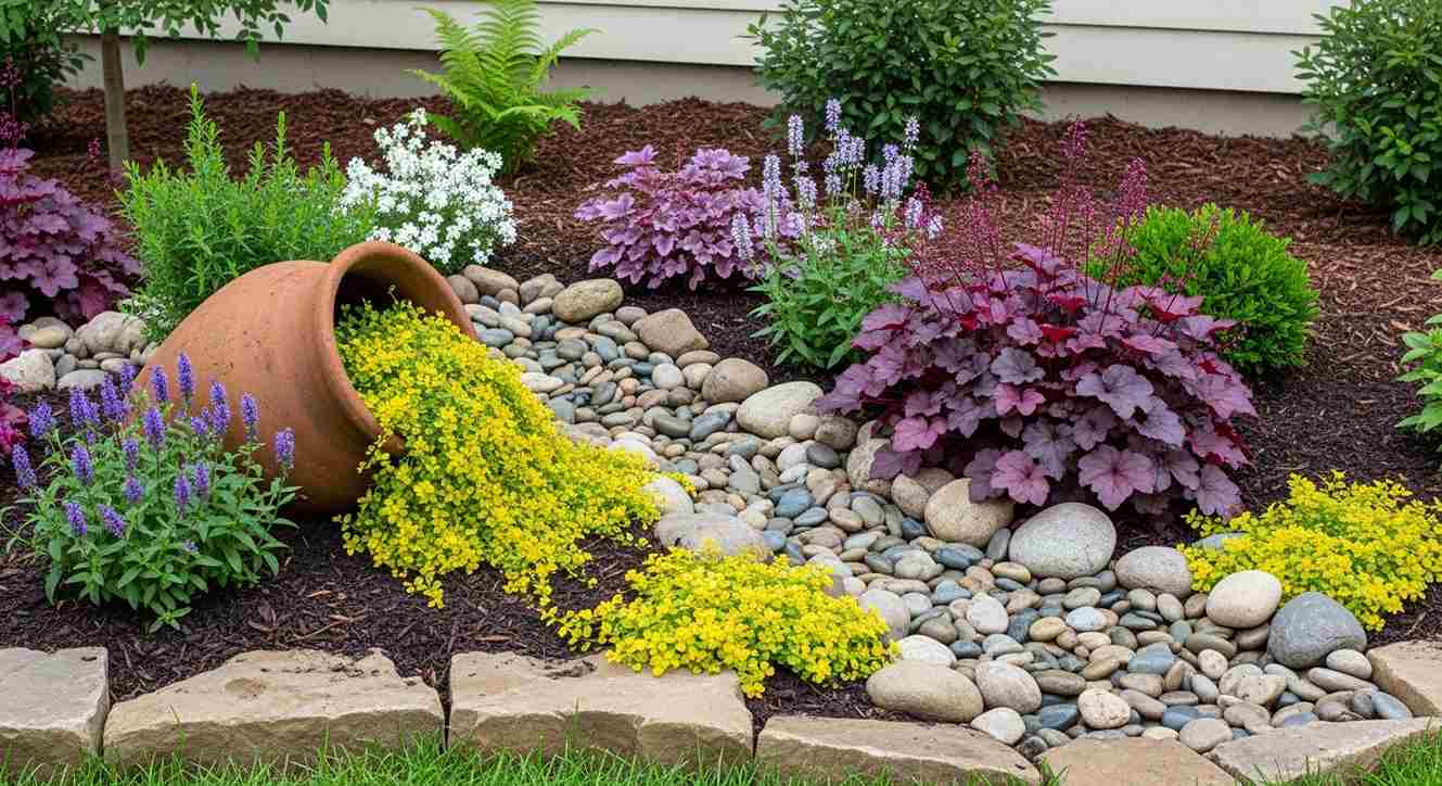 Rustic Stone-Edged Garden