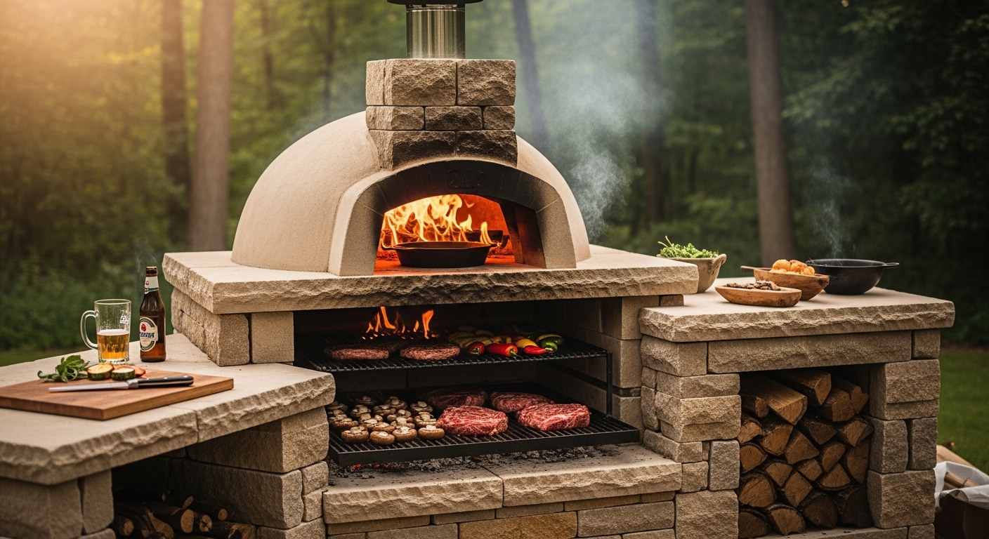 Stone Pizza Oven & Open Grill