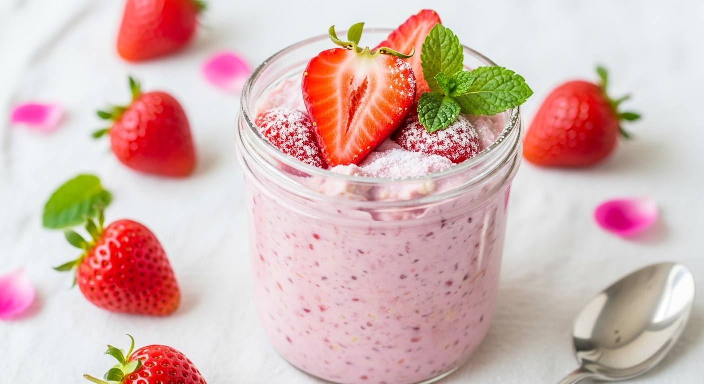 Strawberry Yogurt Oats
