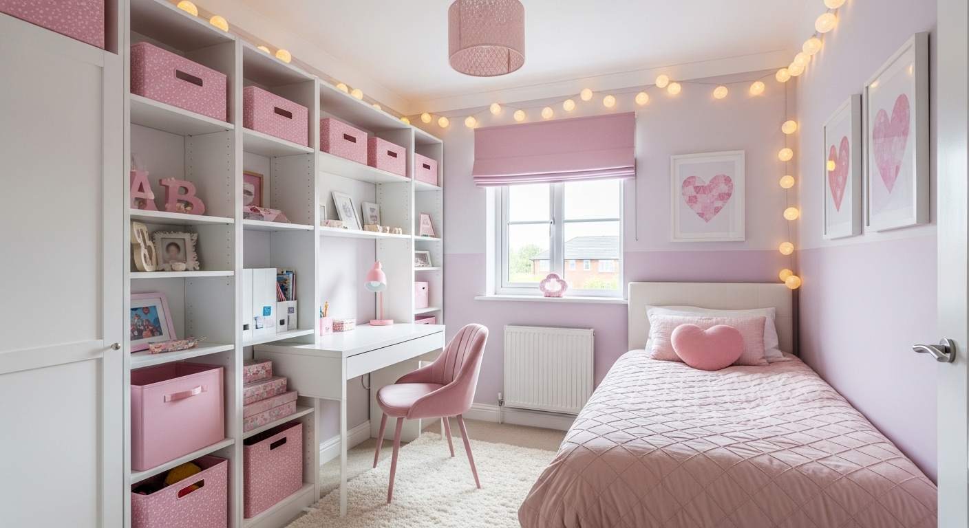  Girls Bedroom with Study Zone
