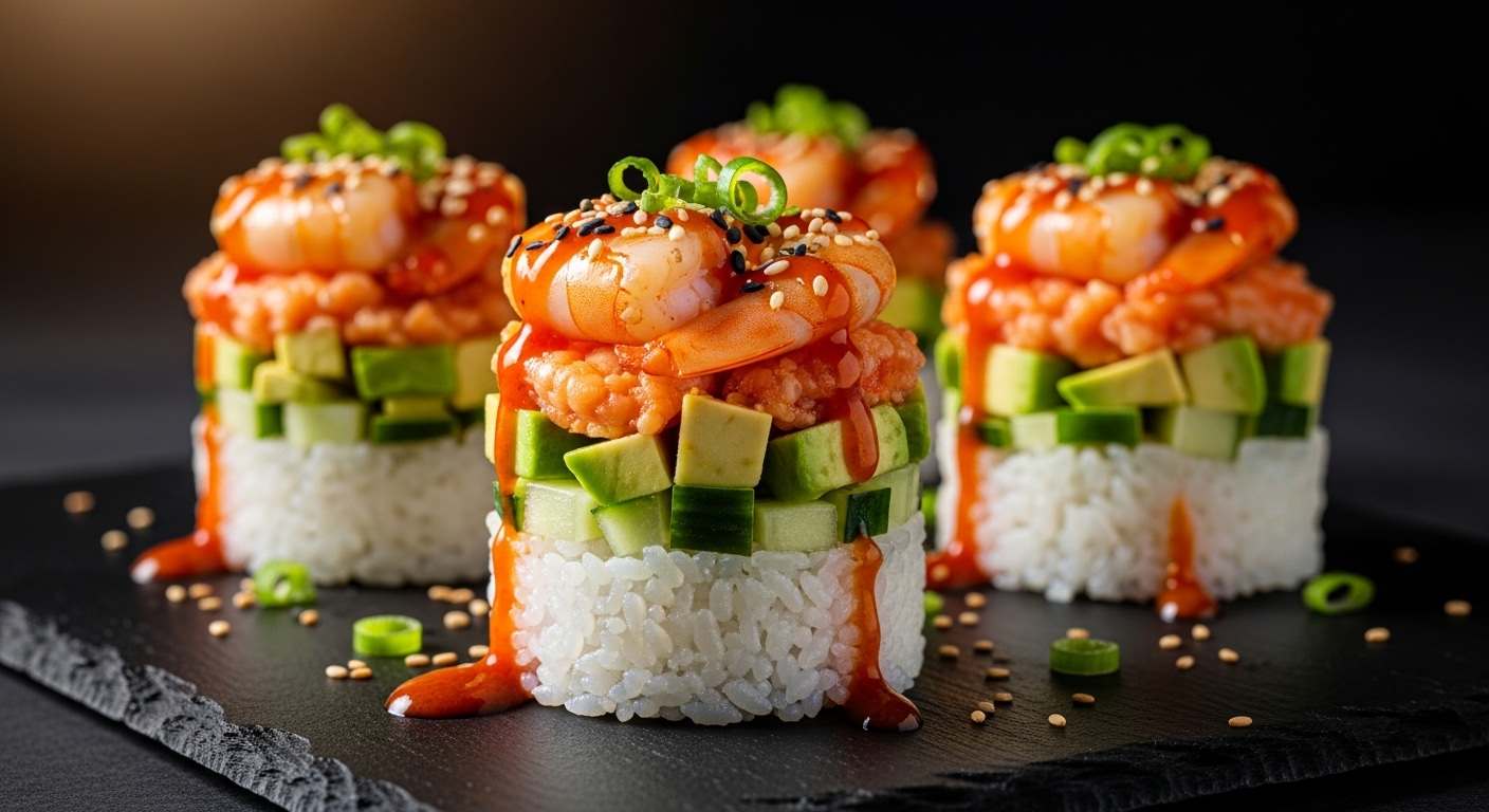 Spicy Shrimp Stacks

