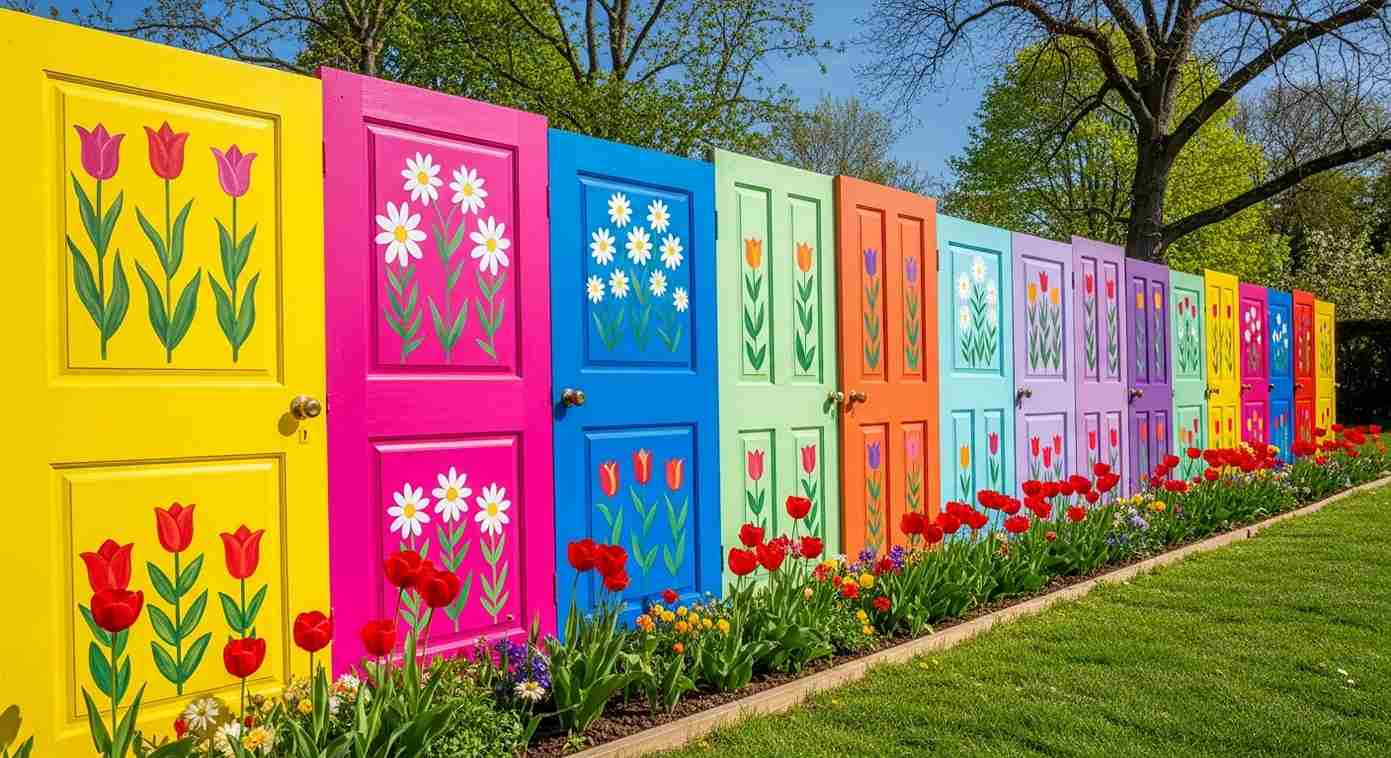 Rainbow Painted Door Frame
