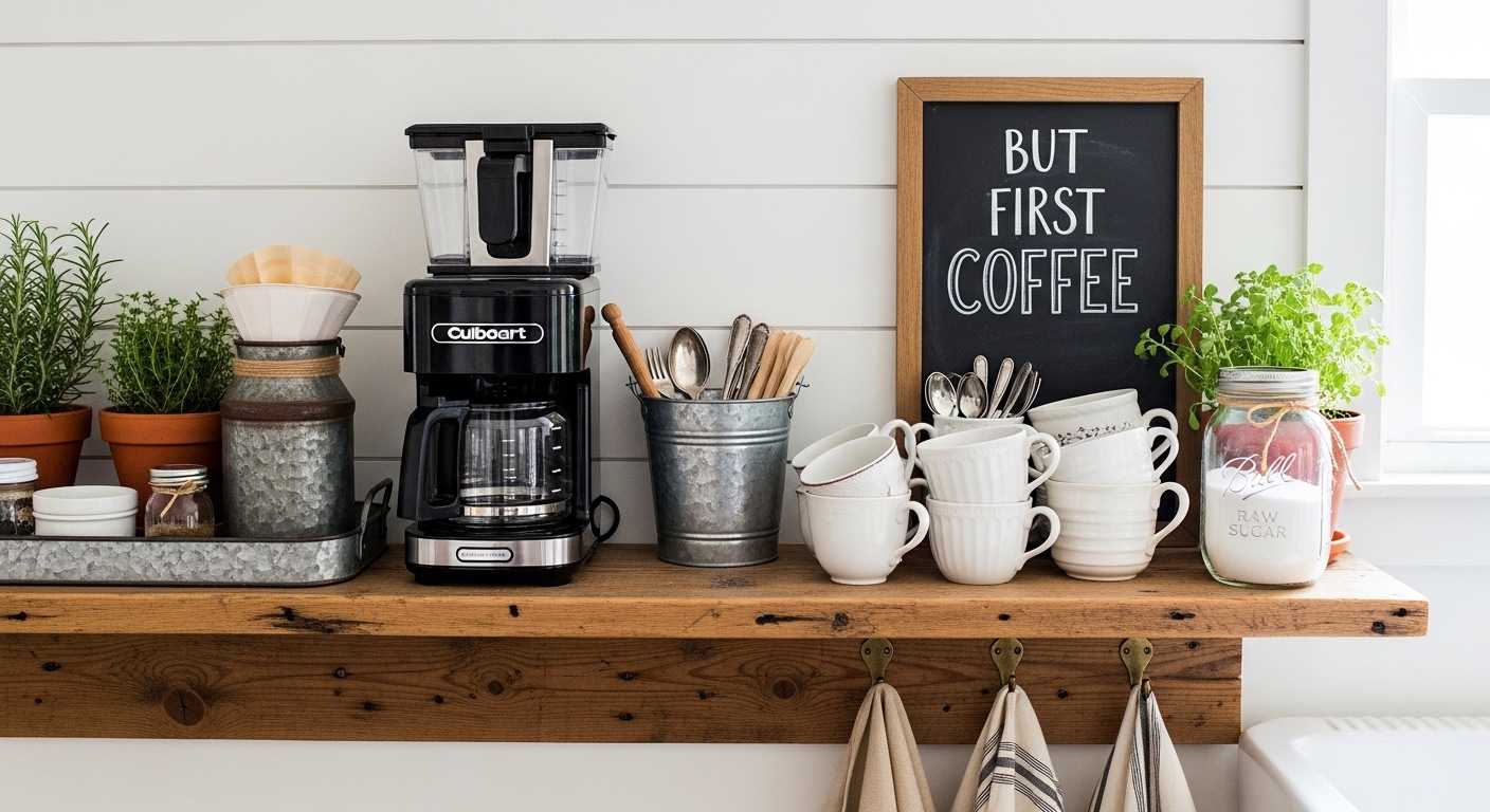Farmhouse Rustic Coffee bar