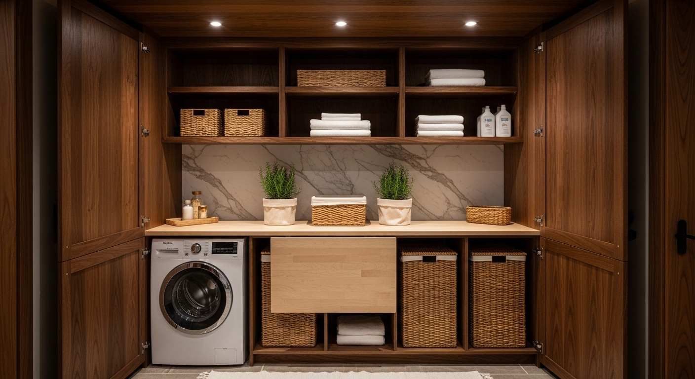 Wood Laundry Closet 