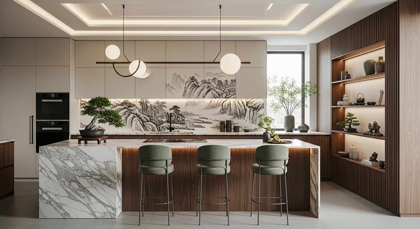  Plan Marble and Wood Design
