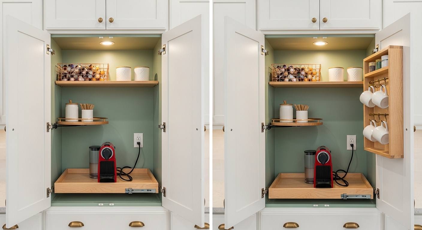  Hidden Cabinet Coffee Station