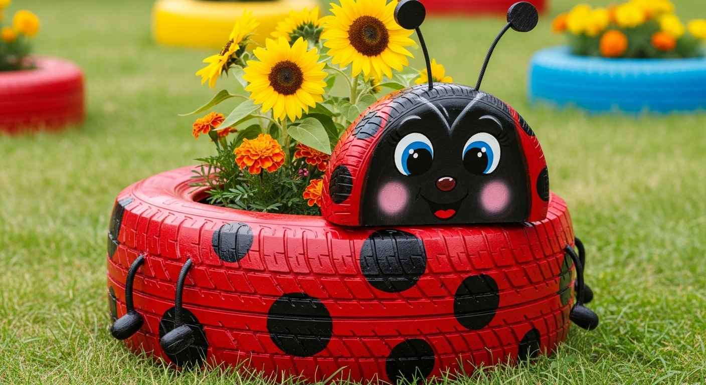 Succulent Tyre Planter
