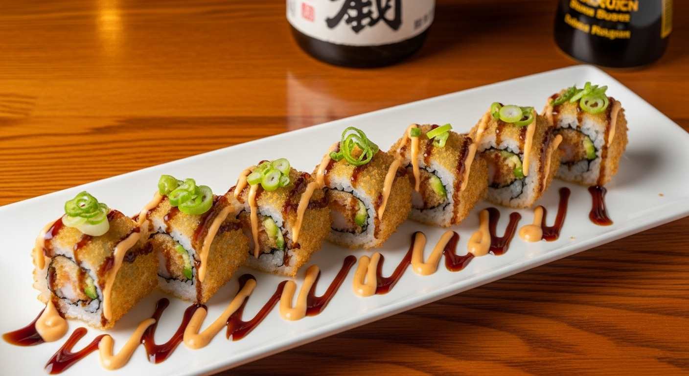 Crunchy roll sushi 