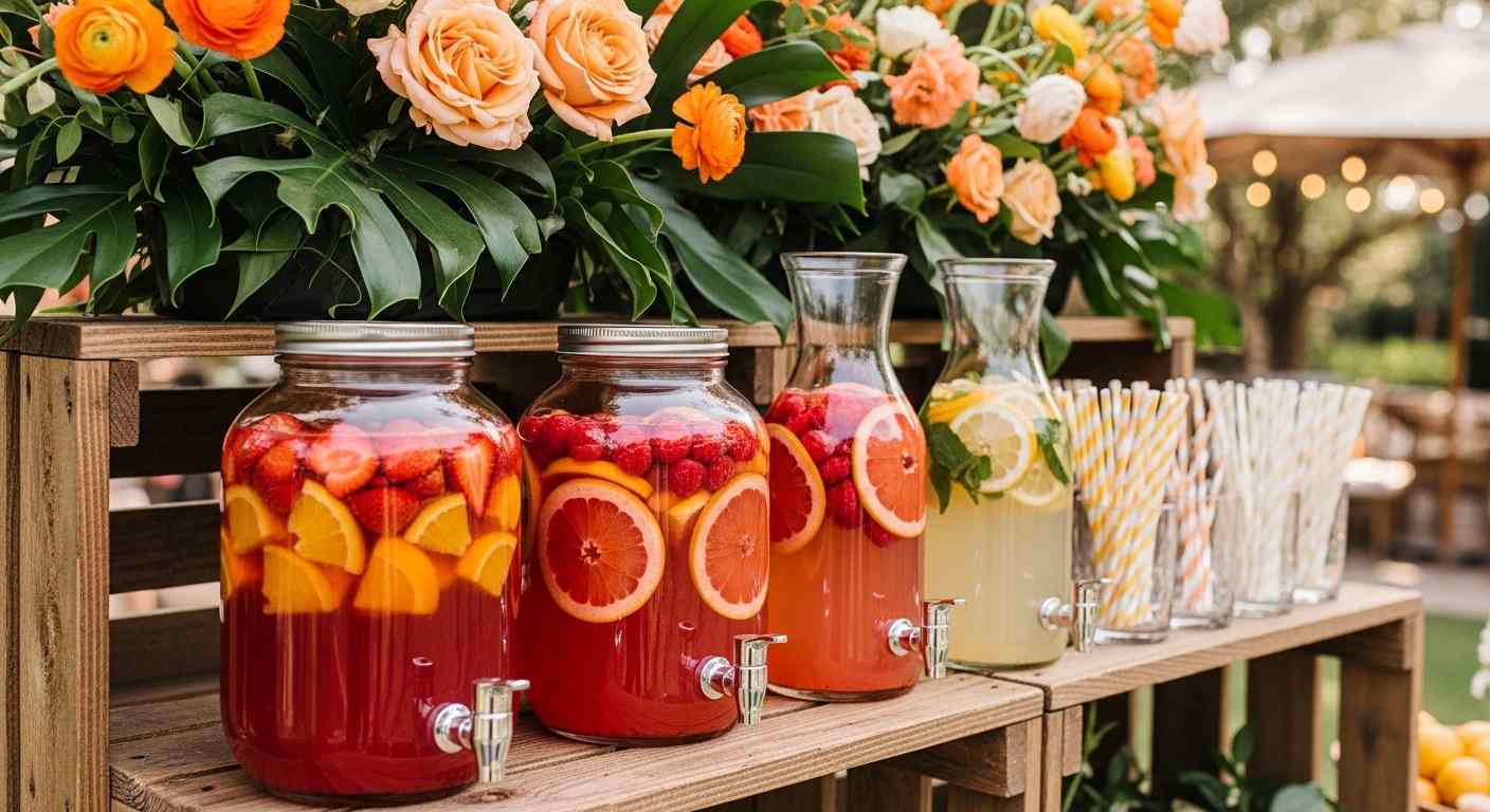 Fruit Infused Mason Jar Lemonade
