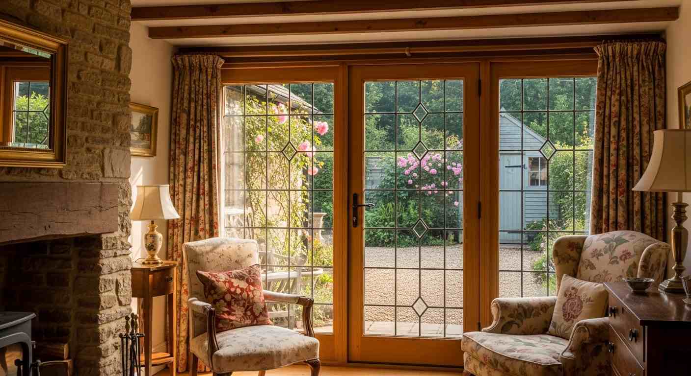 Double-Door with Transom Windows