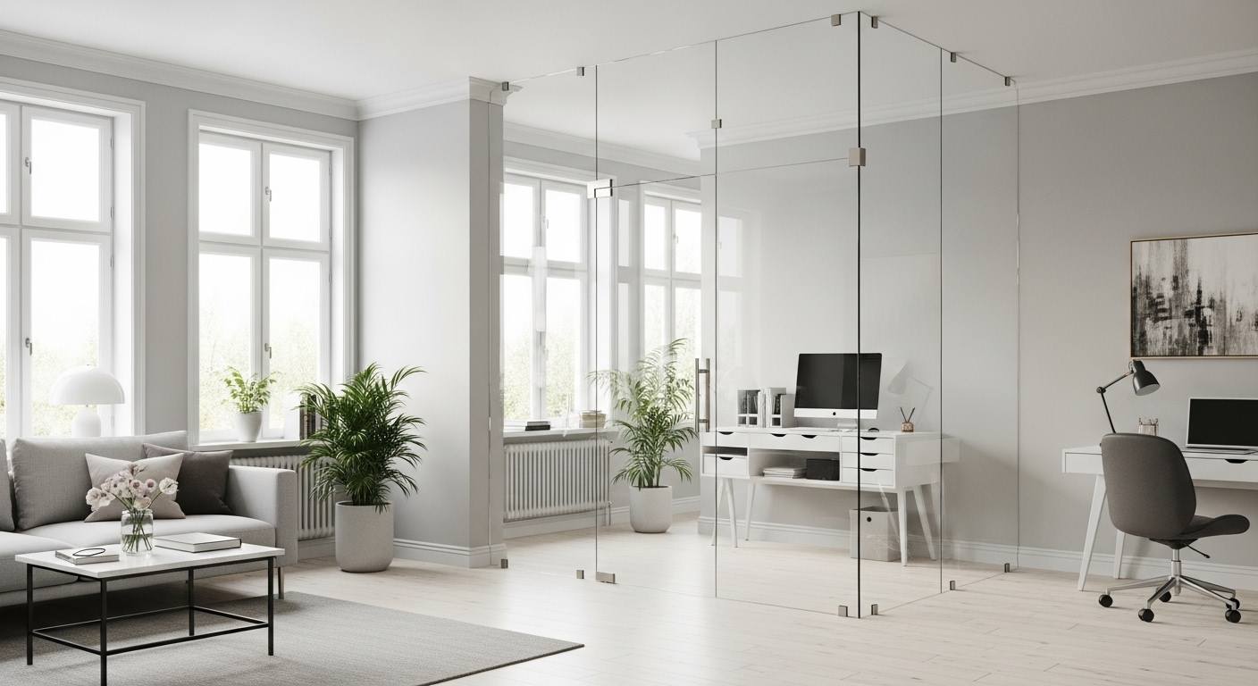 Frameless Tempered Glass Partition