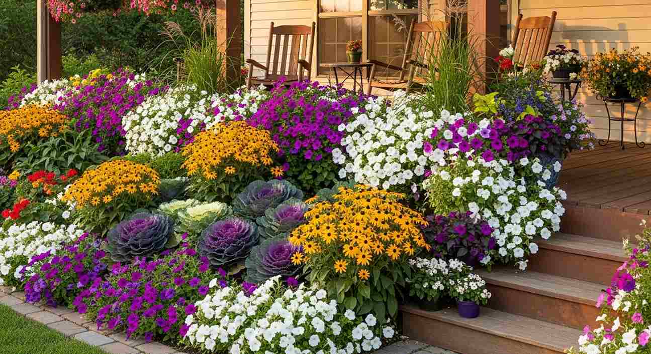 Abundant Farmhouse Porch Garden