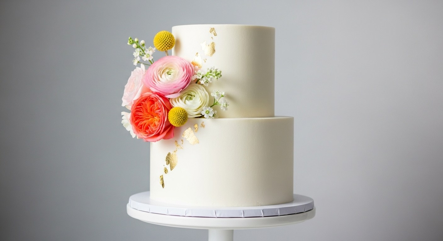 Fresh Flower Greenhouse Cake
