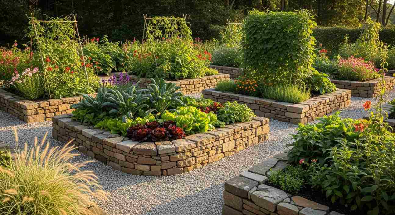 Stone Border Kitchen Garden