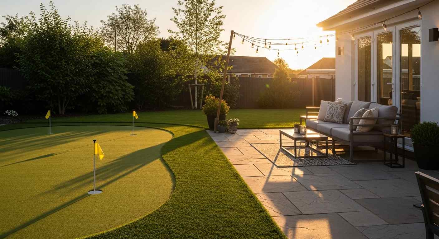 Modern Backyard Golf Setup 