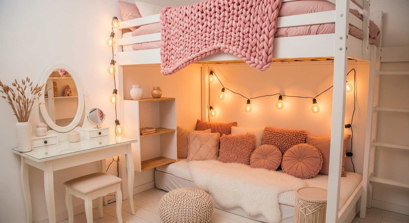  Boho Loft Bed 