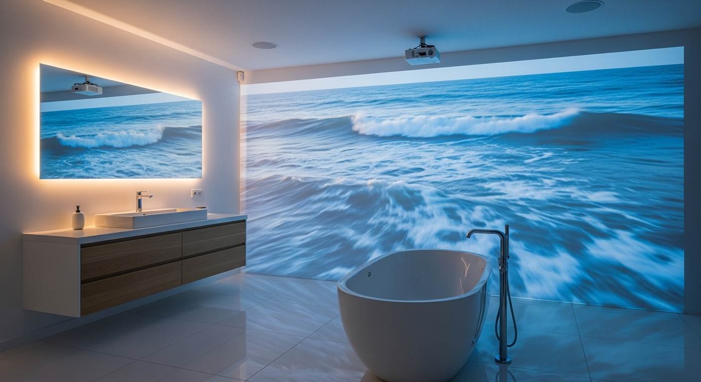 Digital Wave Mural Masterpiece