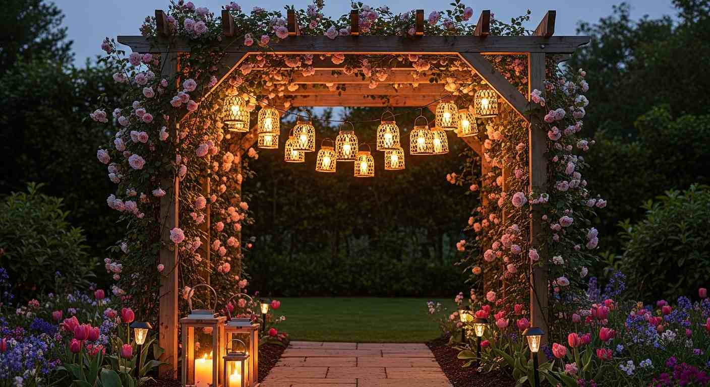Rose Pergola Lantern Canopy
