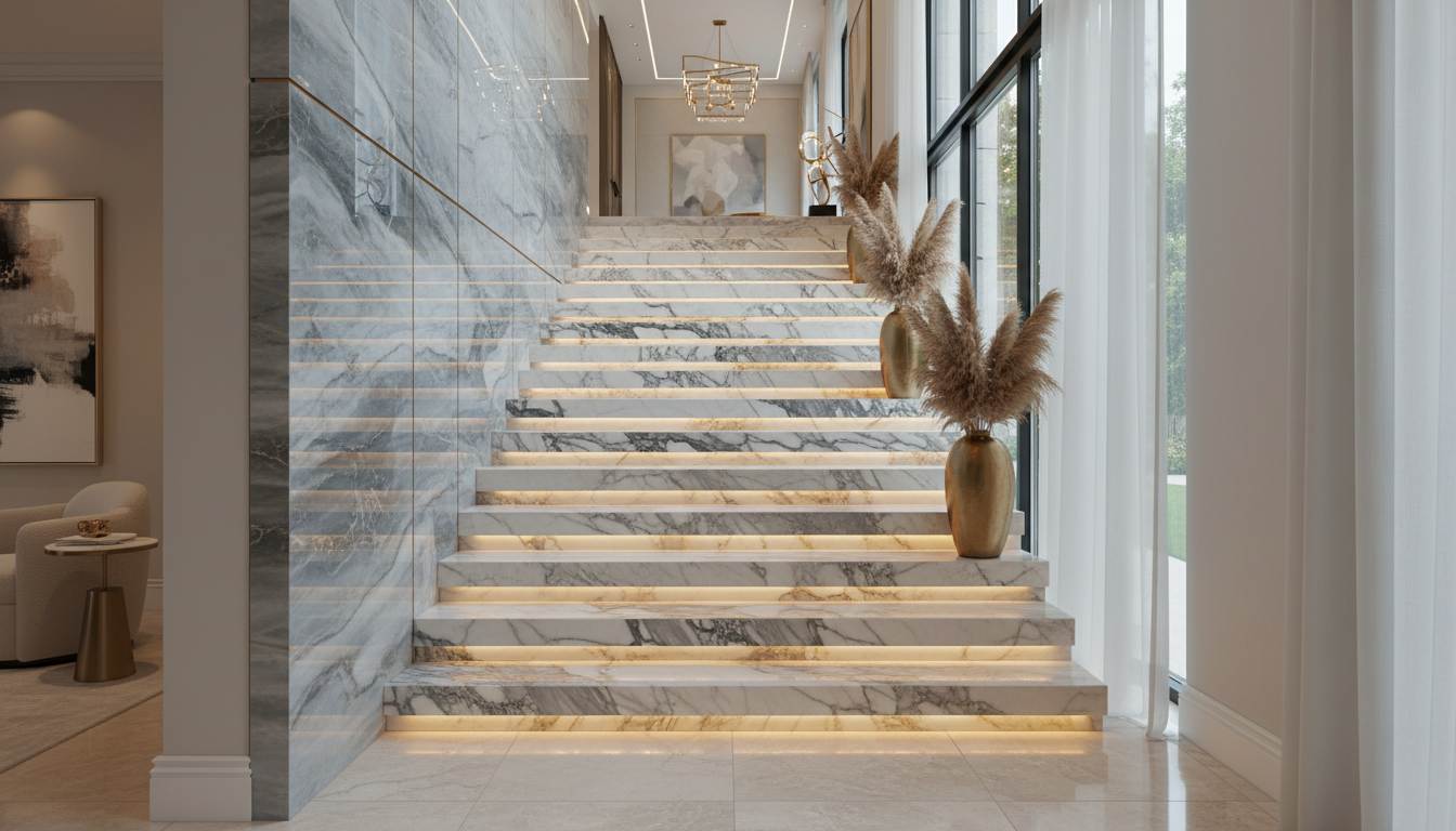  Marble Floating Staircase