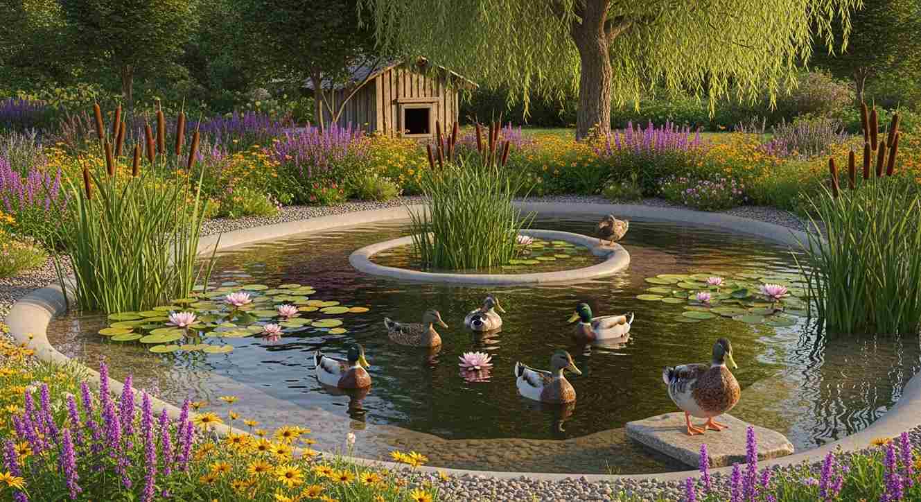 Duck House with Natural Pond 