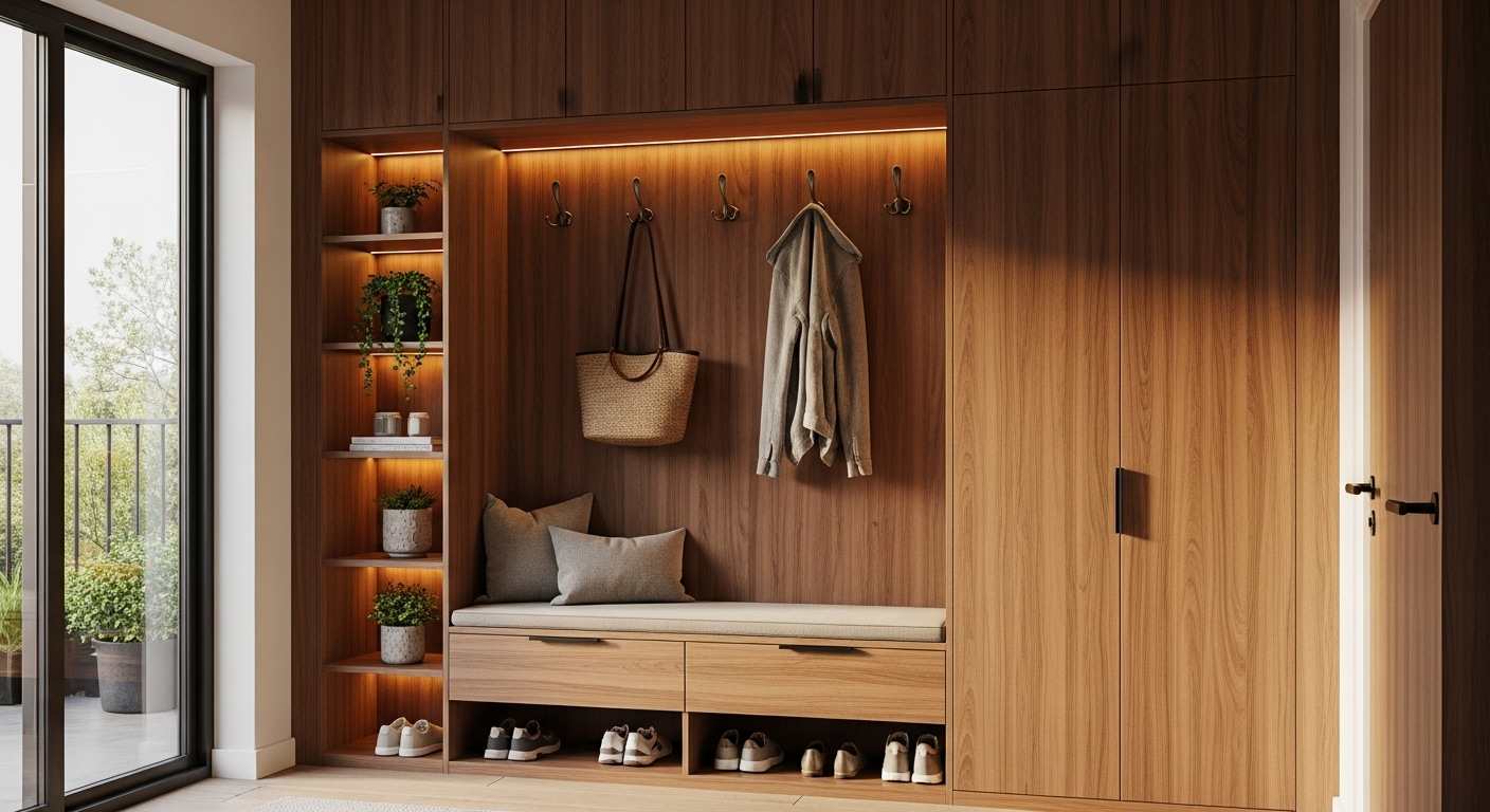 Full Mudroom Style Built-In