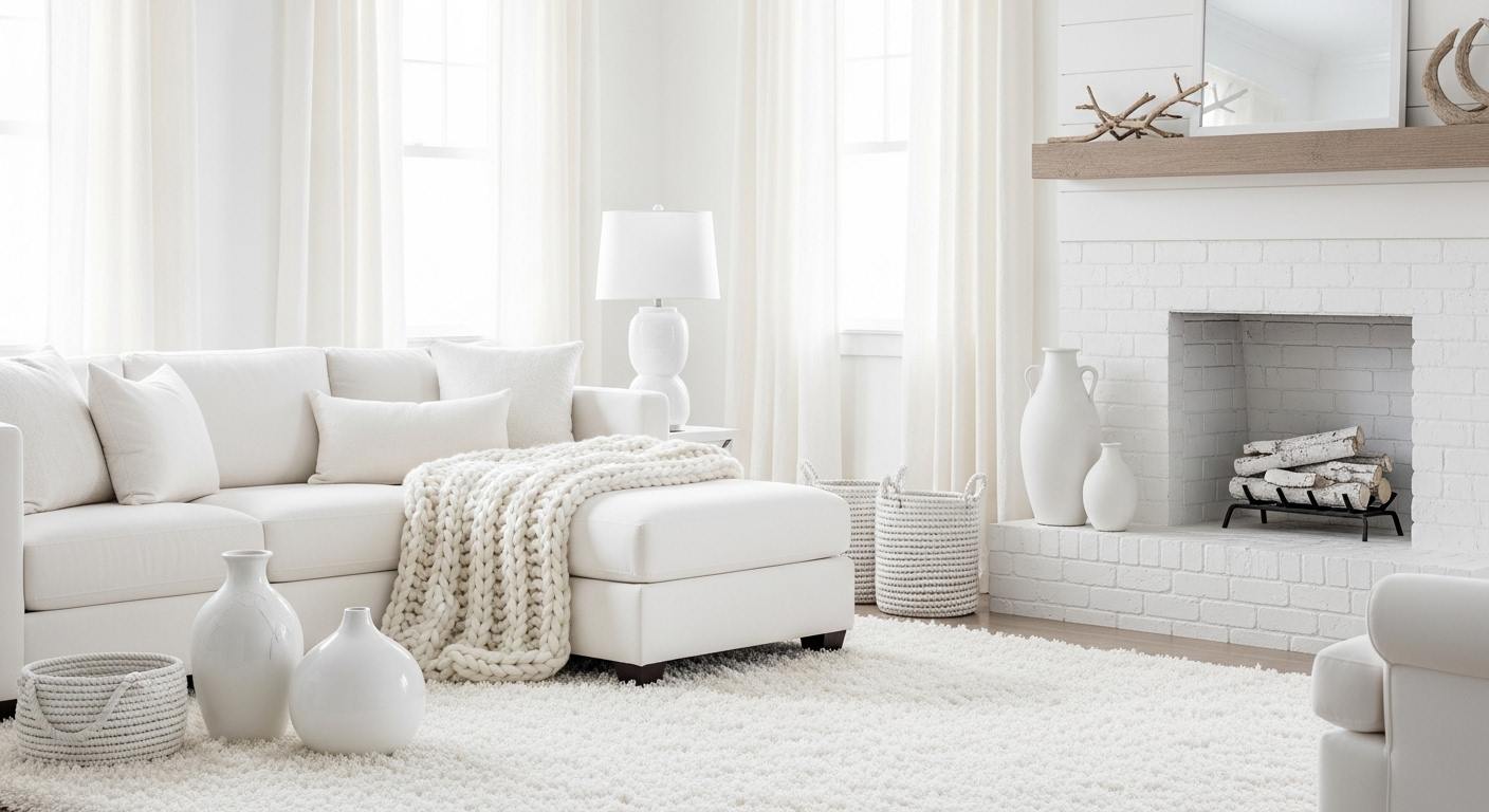  white Coastal Living room 