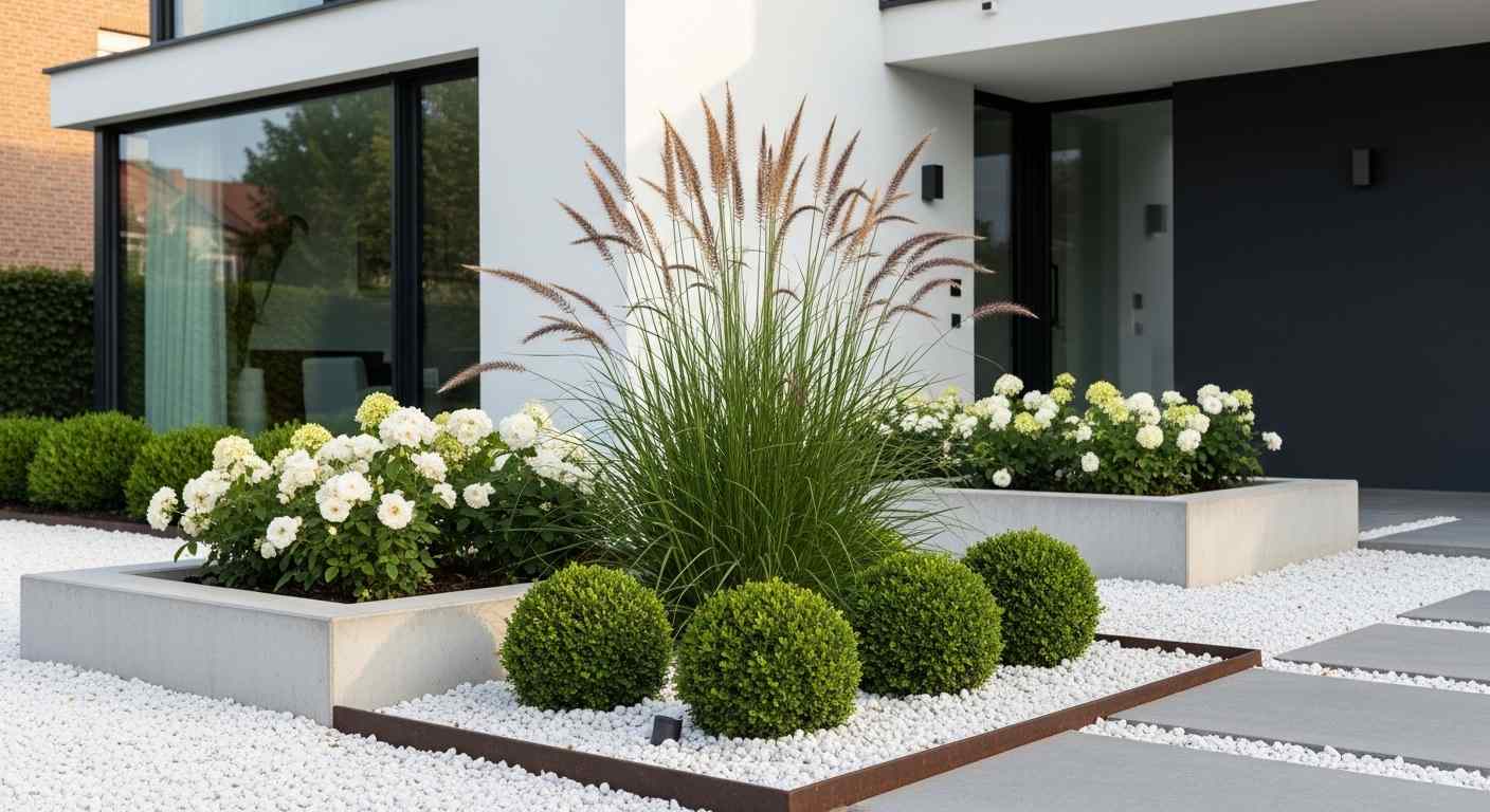 Minimalist Modern Entryway Garden