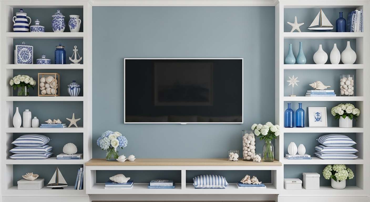 Coast Inspired Soft Blue & White
