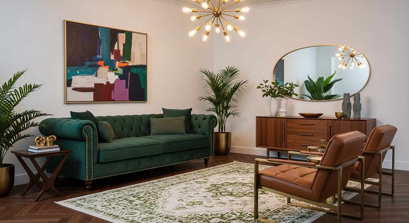 MCM Velvet Green Luxe Room