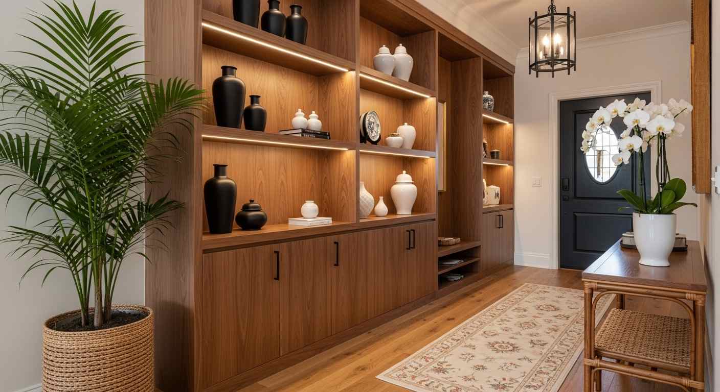 Warm Wood Corridor Entryway