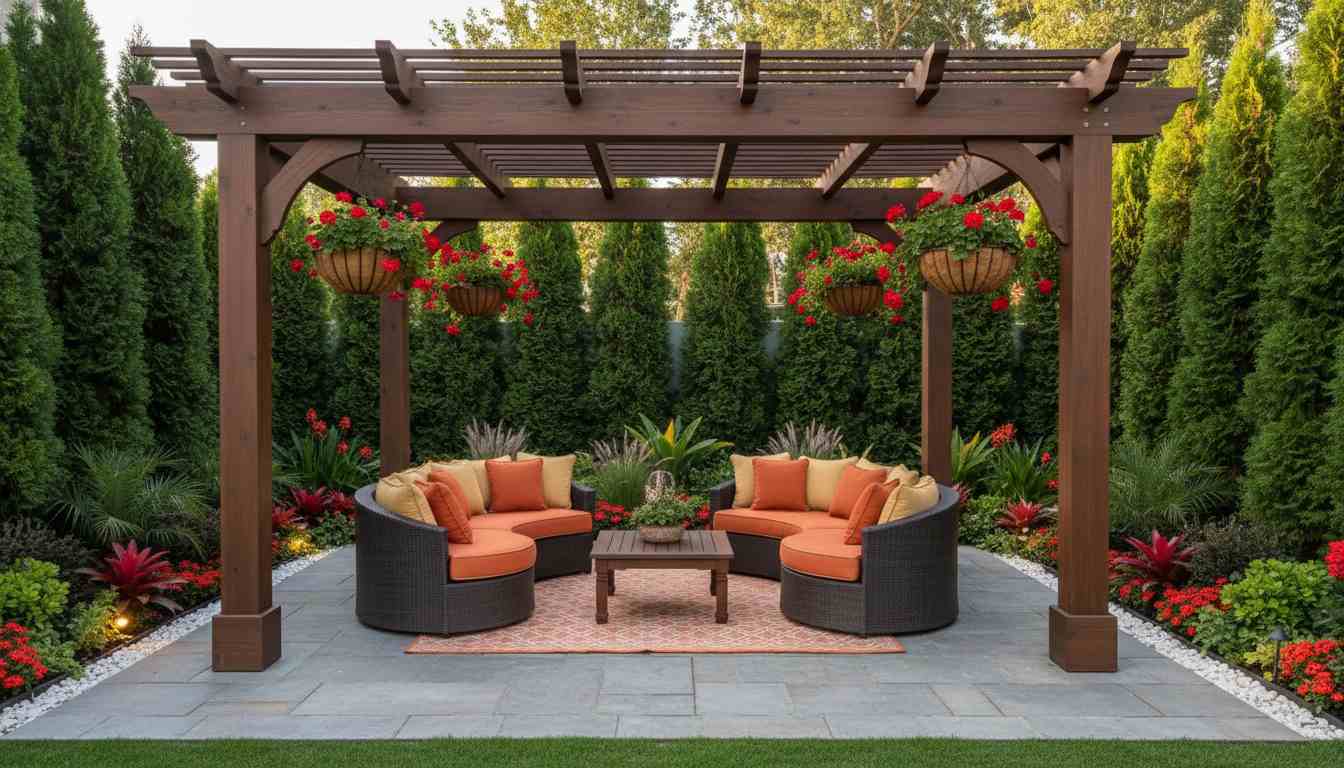 Classic Timber Pergola Garden Lounge