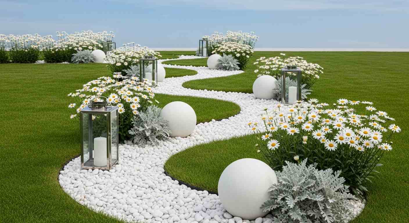 White Daisy Serpentine Garden