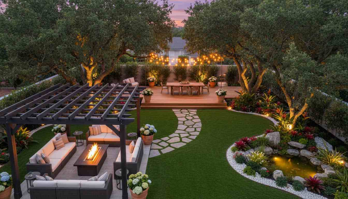  Multi-Zone Backyard with Fire Table