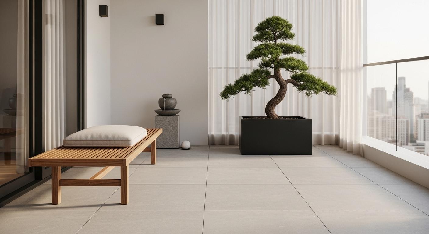 Minimalist Zen Balcony
