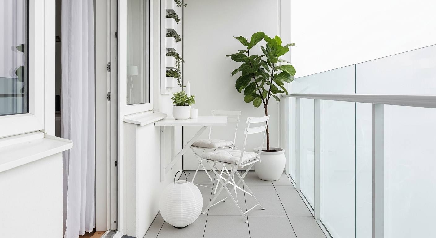Small Balcony with Light & Bright Colors
