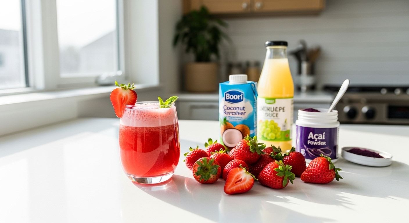 Coconut Strawberry Refresher Inputs